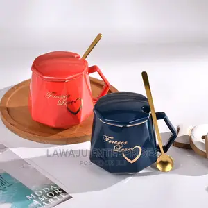Valentines Cup, Lid, Spoon Bag Gift Set