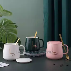 Valentines Luxury Cup, Lid, Spoon Warmer Gift Set