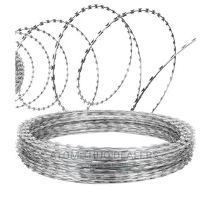 10 Mt Silver Razor Wire