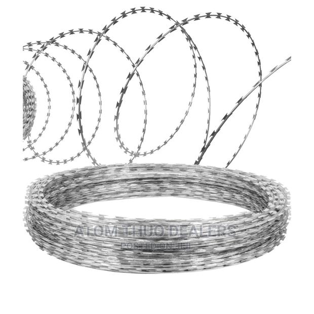 10 Mt Silver Razor Wire