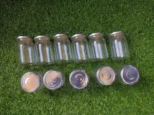 A Set of 15 Spice Jars- 380ml Woth Silver Metal Lids