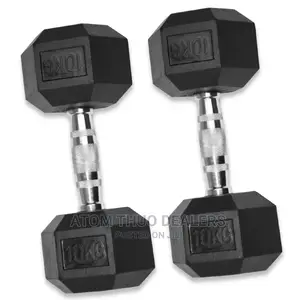 10 Kg Hexagonal Dumbbells