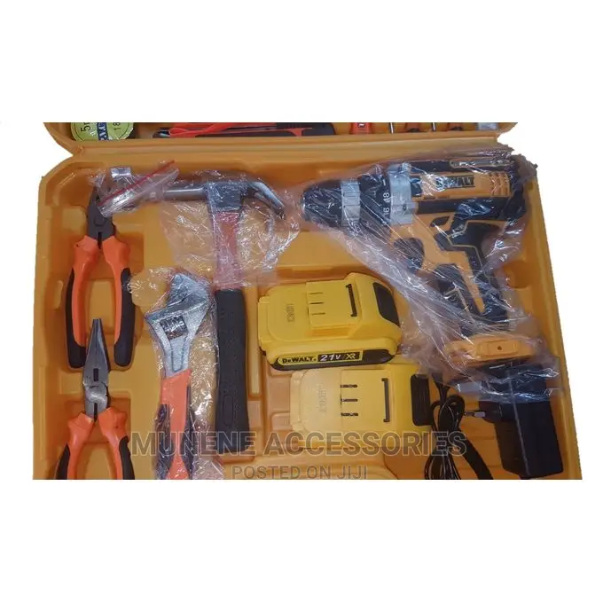 Dewalt 129pc 48v Cordless Electric Drill 2 Rechargeable Batteries