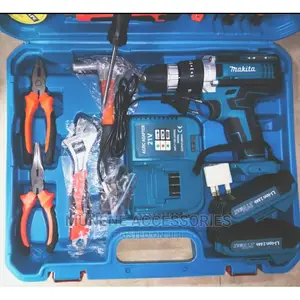 Makita 21V Cordless Electric Drill 117PC Tool Set 2 Batt