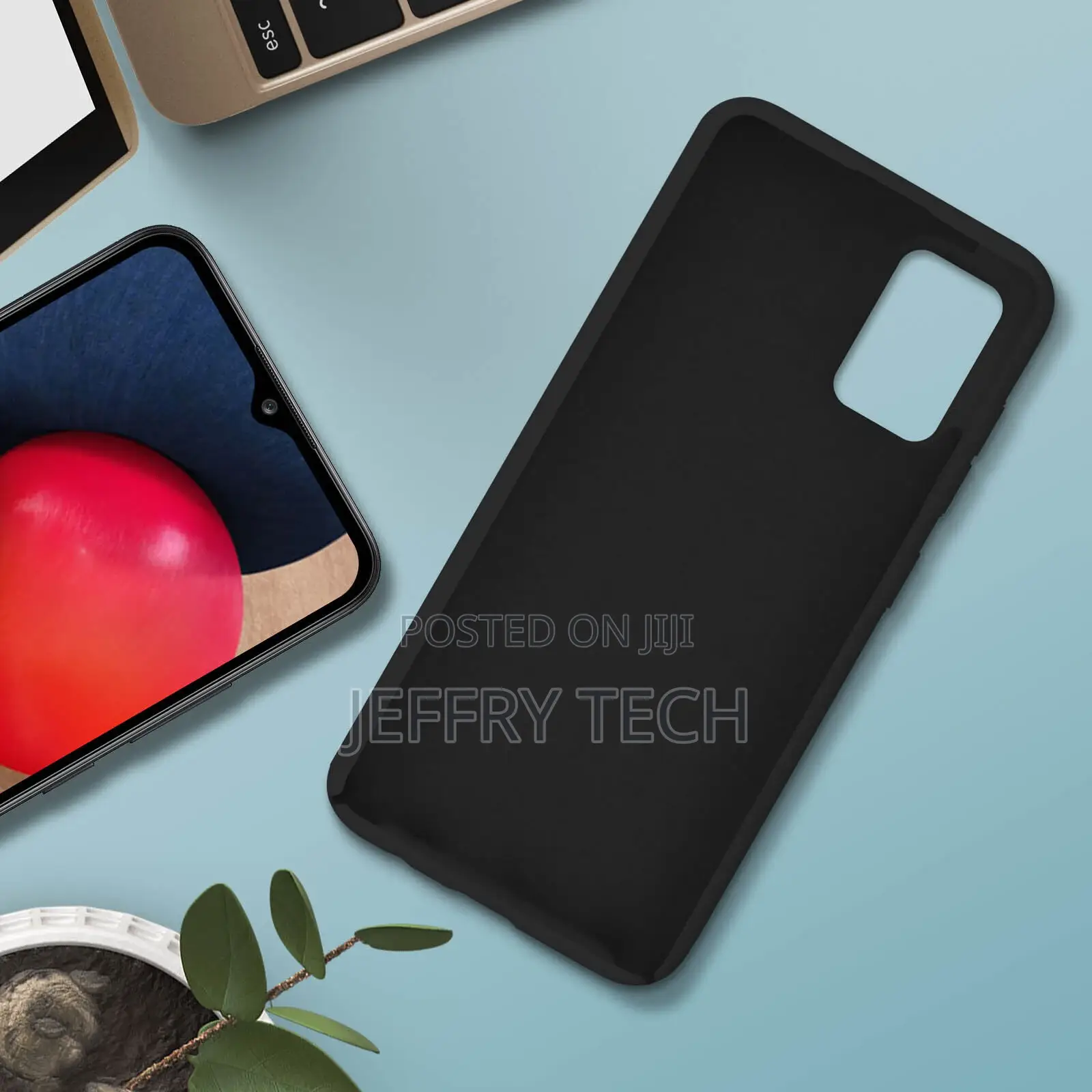Back Cover for Samsung Galaxy A02s Semi-Rigid Silicone Soft-