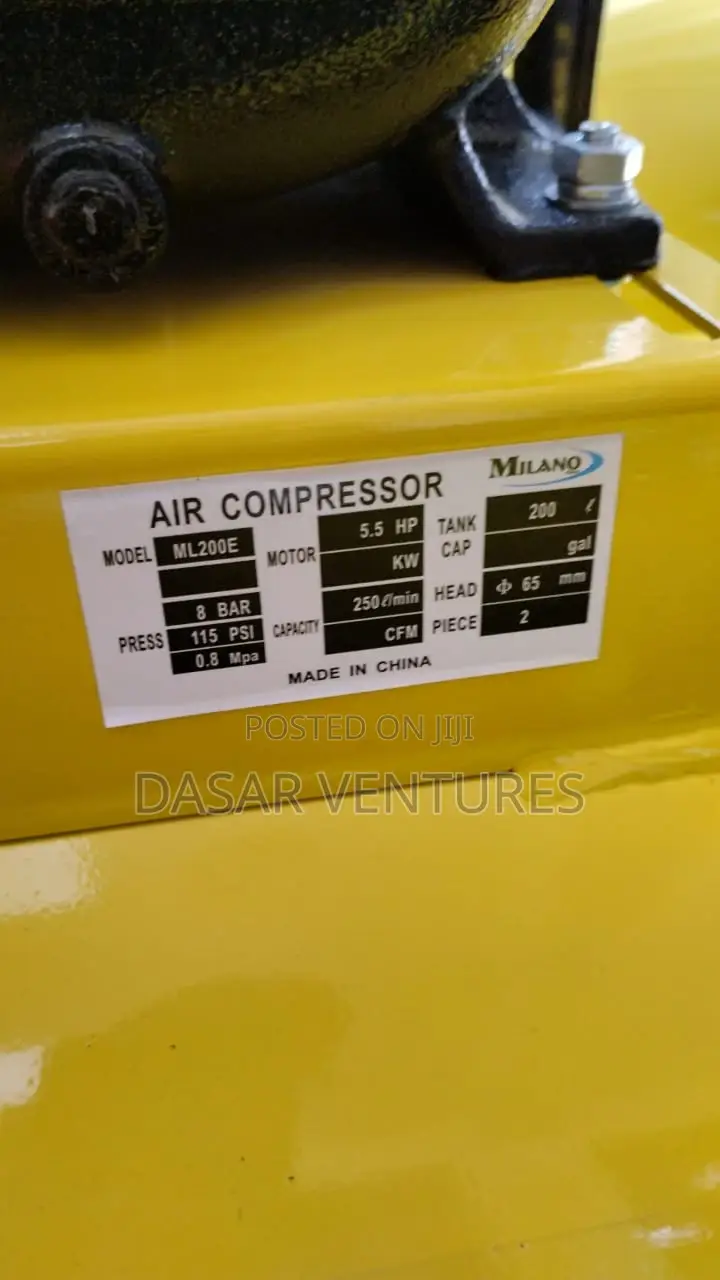 Milano Air Compressor 200l Petrol