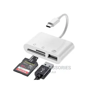 USB C Type C Micro SD TF Card Reader Adapter, 3 in 1 USB C