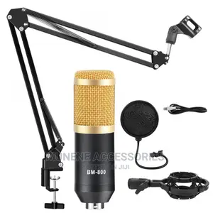Professional Condenser Microphone Shock Mount Bm-800 Podcast