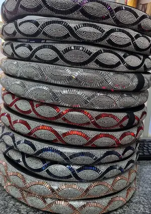Classy Glittering Crystal Steering Covers Universal Fit