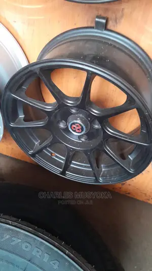 Black and Grey Rims for Size 14 " for All Cars