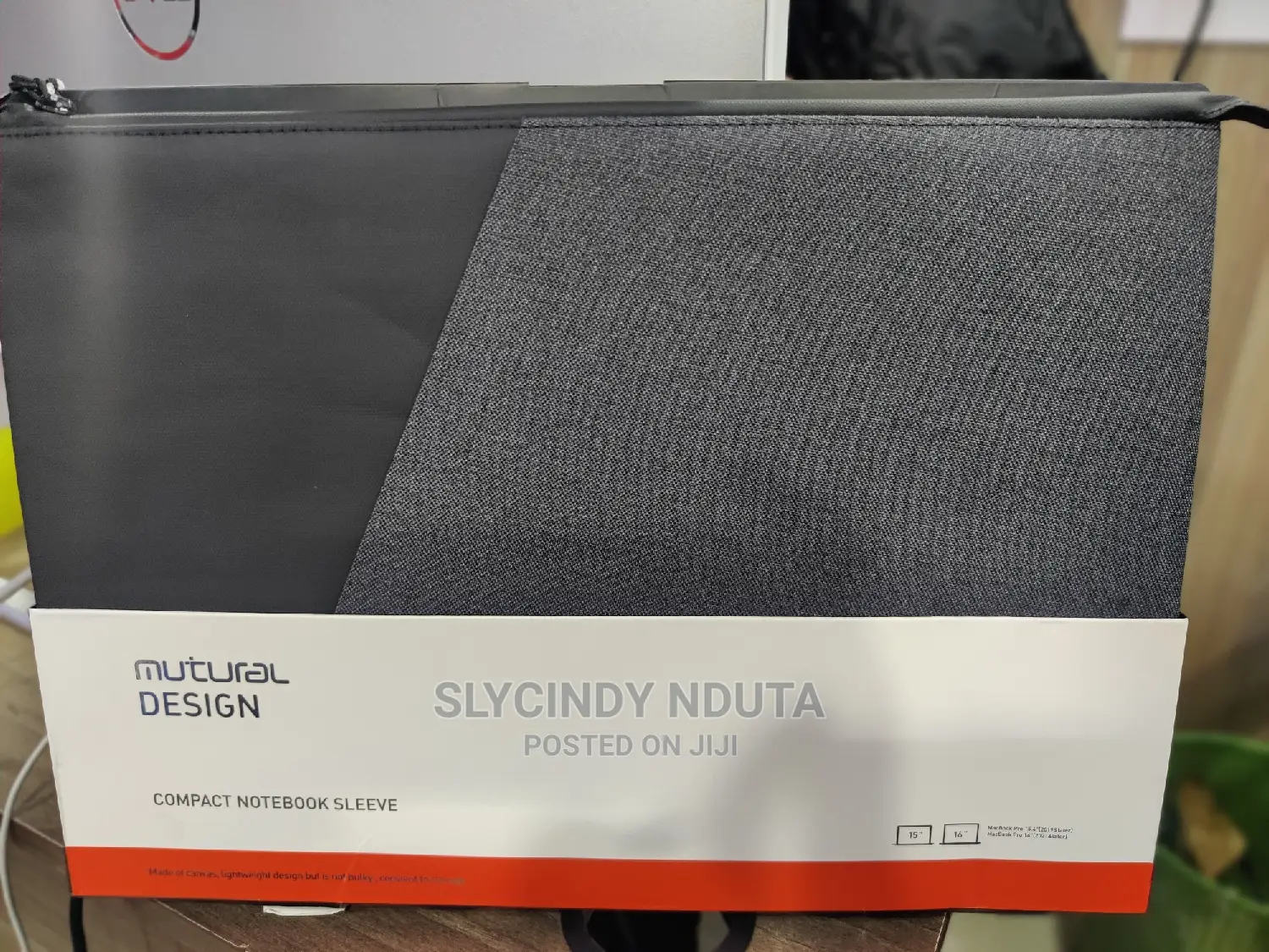 Mutural Design Compact Notebook Sleeve 15.4"/16"