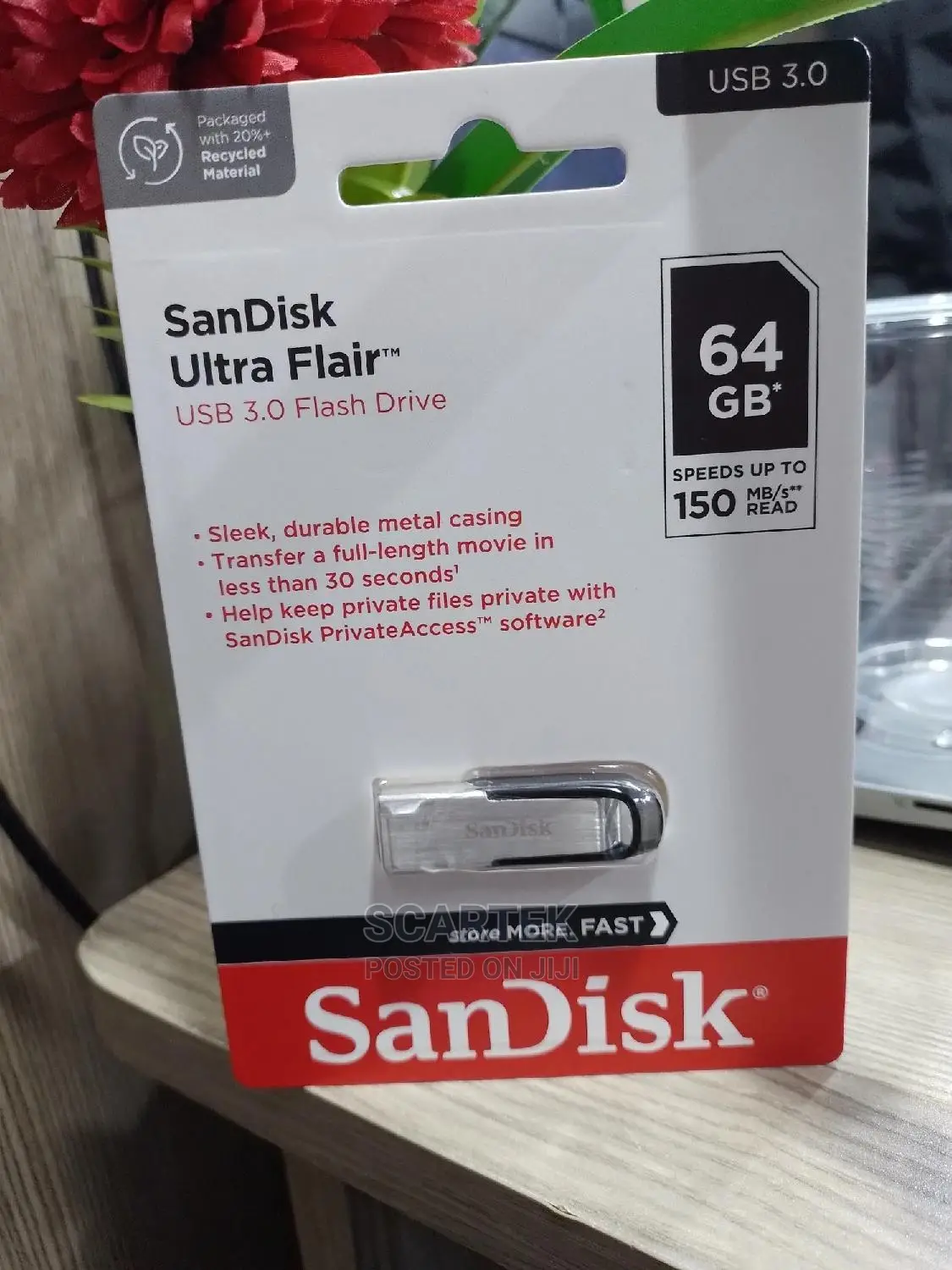 Sandisk Ultra Flair USB 3.0 Flash Drive 64gb