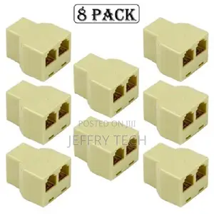 8x RJ12 6P6C 1 Female To 2 Female Telephone Phone Line T Spl