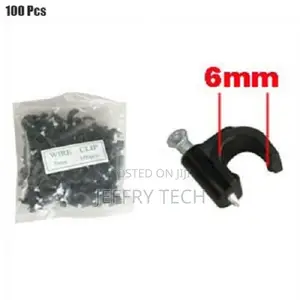 100 Pcs 6mm Nail Cable Clip Clamp Tacks RG59 Coax Cat6 Cat5e