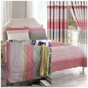 7 Piece Cotton/Woolen Duvet With Matching Curtain Set*