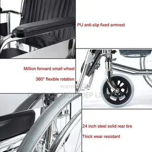 Reclining Commode Wheelchair U-Cut
