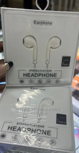 Type C Wired Flat Earphones.