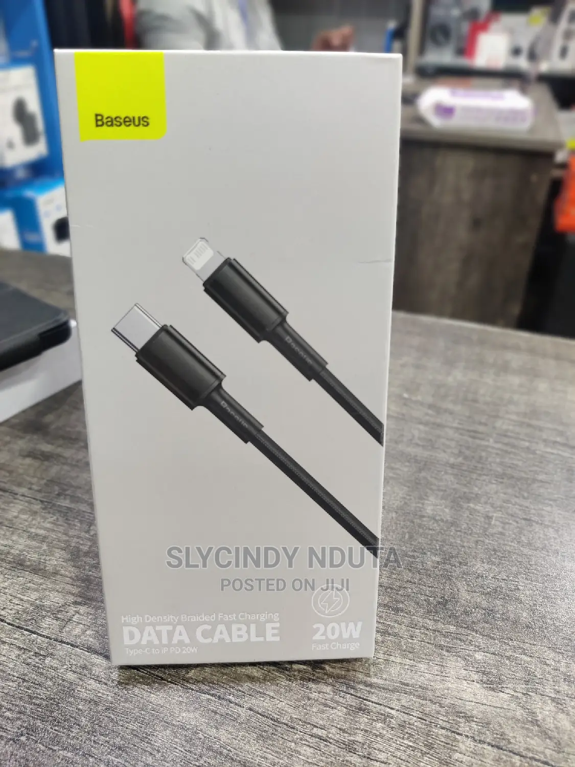 Baseus Type C to Ip PD 20w Data Cable(2M) Black