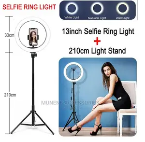 13inch Ring Light With 2.1M Tripod 3 Mode Dimmerble Light