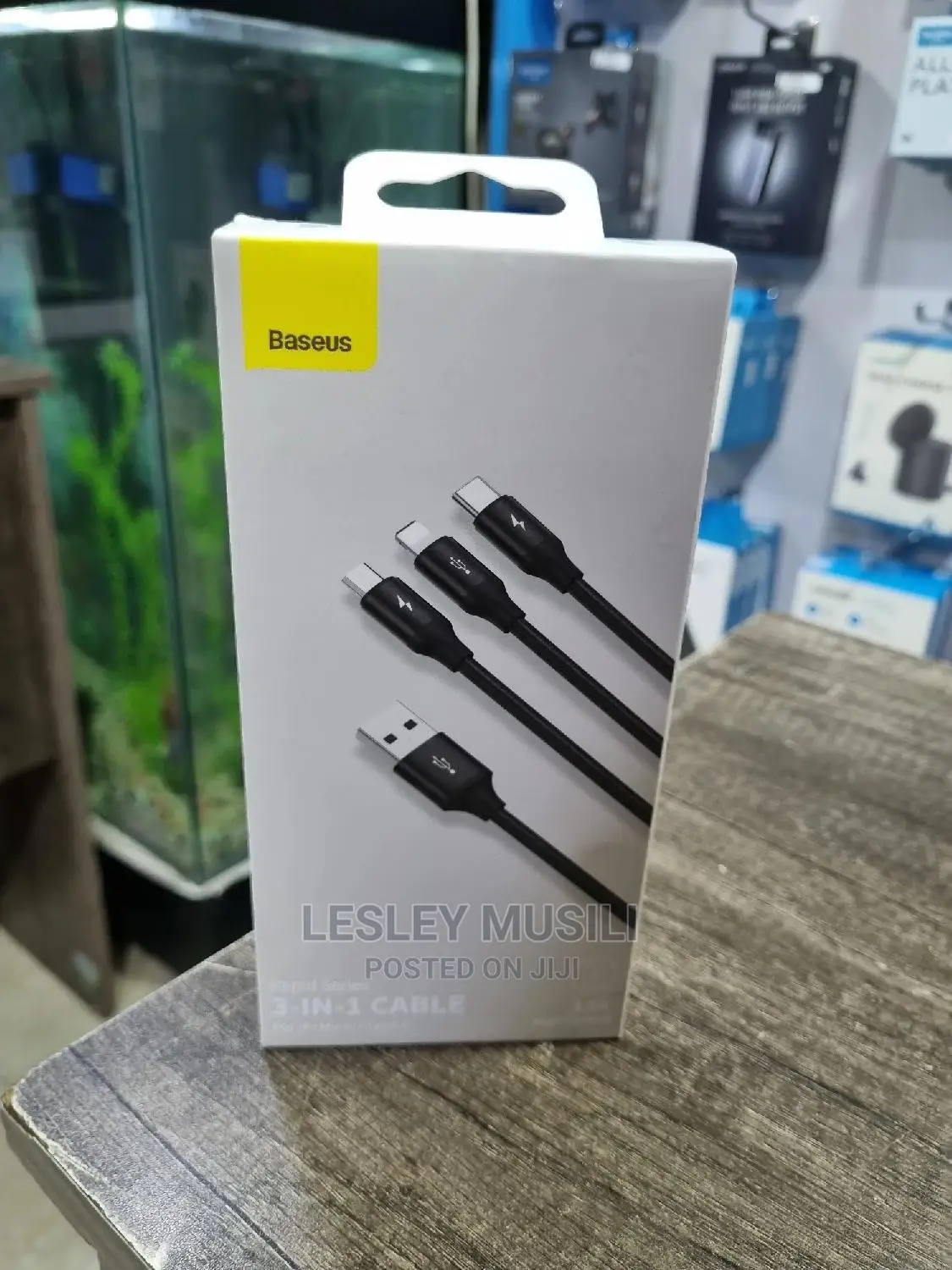 Baseus 3 in 1 Charging Cable.(iPhone,Micro and Type C)