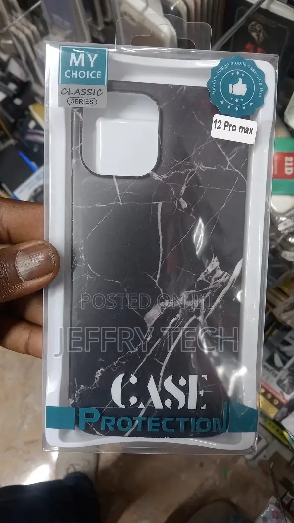 Casely iPhone 12 Pro Max Case | Black Marble Case