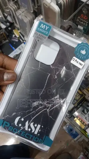 Casely iPhone 12 Pro Max Case | Black Marble Case