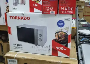Tornado TM-25S Microwave With Grill Timer (25L, Silver)