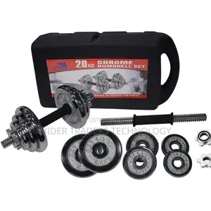 Chrome Dumbbells 20 Kg With Case