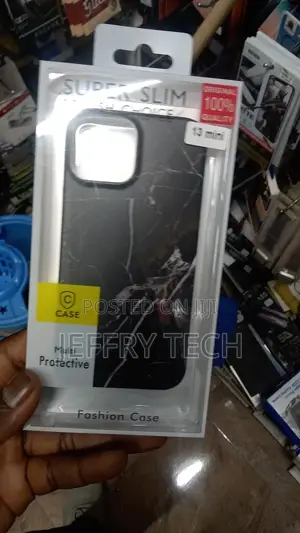 Black Marble iPhone 13 Mini Case
