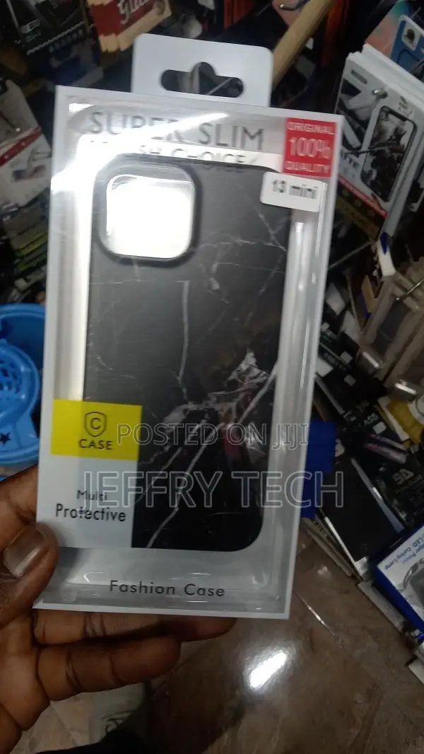 Black Marble iPhone 13 Mini Case