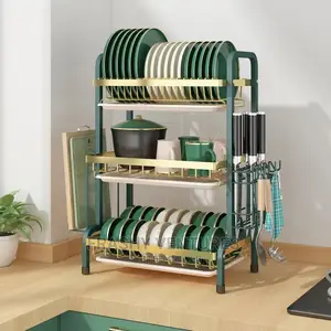 3 Tier Dish Rack With Cutlery Holder
