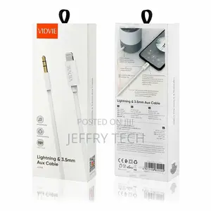 Cable Vidvie Al1108 Aux/Lightning 1.5M White