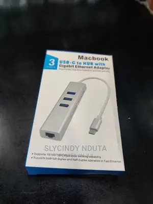 Macbook 3ports USB-C to Hub With Gigabit Ethernet Adapter