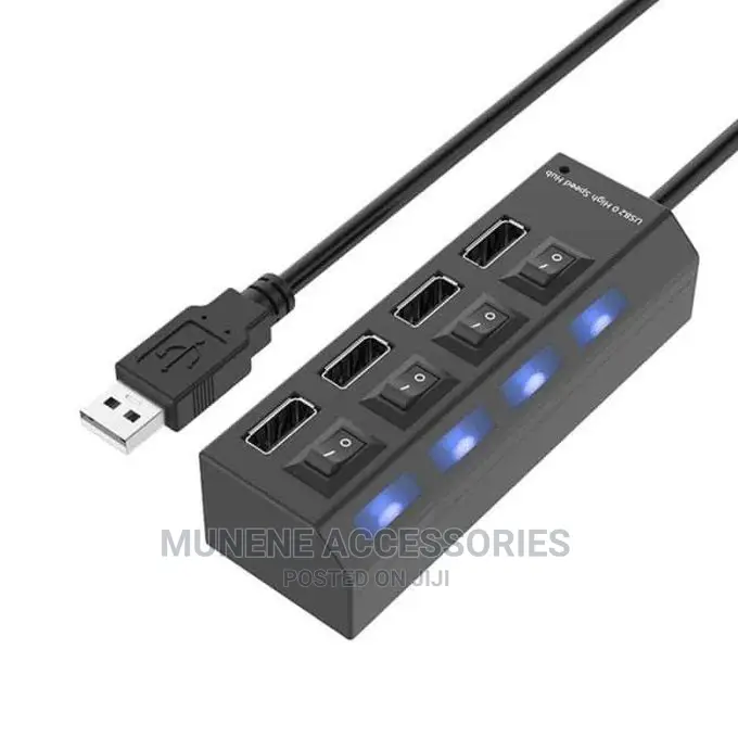 4 Port USB 2.0 HUB Extender Adapter for Laptop PC DATA TRANS