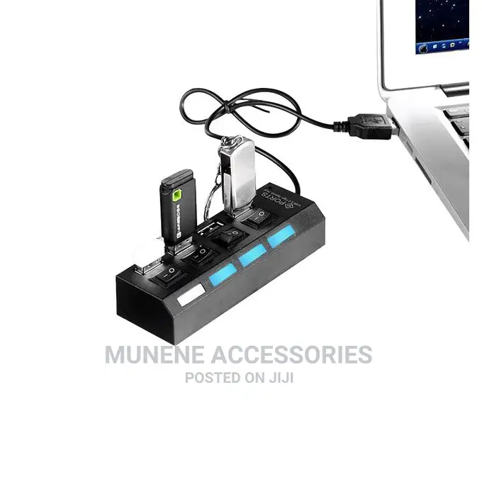 4 Port USB 2.0 HUB Extender Adapter for Laptop PC DATA TRANS