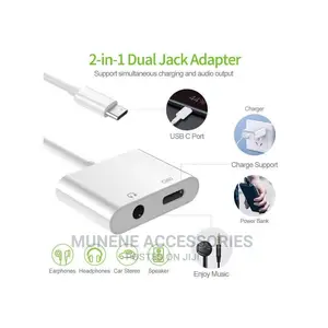 TYPE C Adapter Splitter, 2 In 1 Aux Headphone Jack Audio