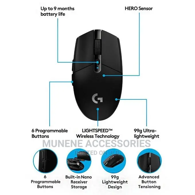 Logitech G304 LIGHTSPEED Wireless Gaming Mouse