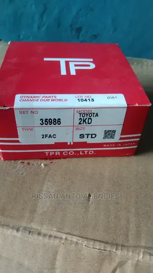 Toyota 2KD Engine TPR Piston Rings Standard Made in Japan.
