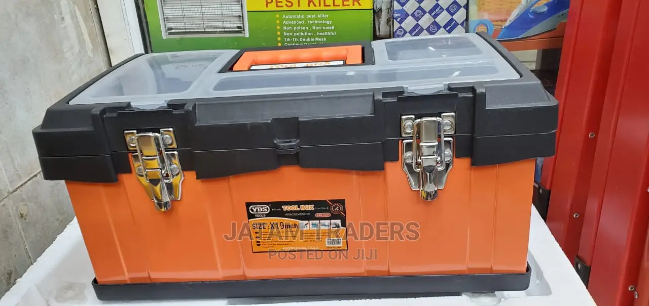 19" Metallic Empty Tool Box