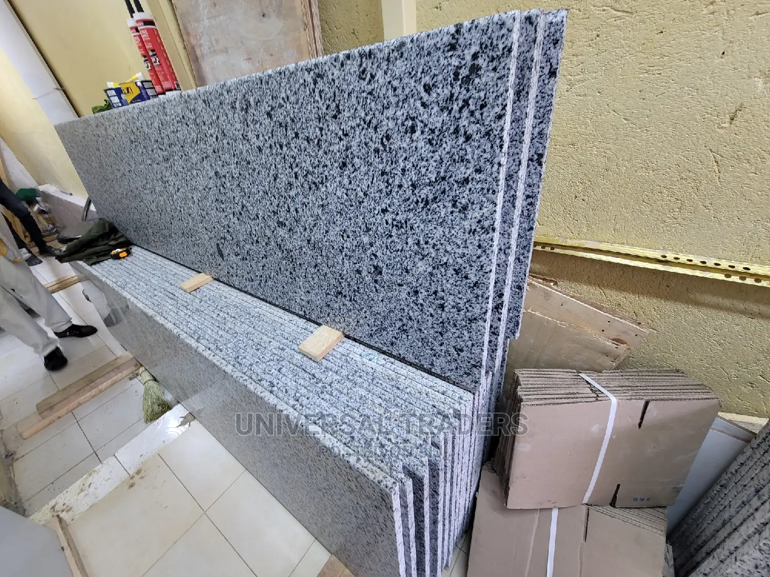 Grayish-White Granite Countertops