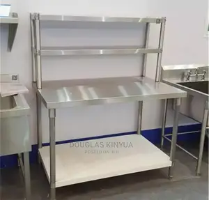 Stainless Steel Sheet Working Table(With Overshelves).