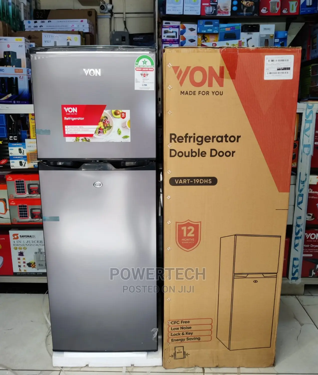 "Von Refrigerator 136 Litres Double Door