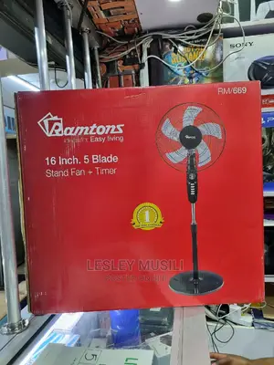 Ramtons RM/669 Ramtons Stand Fan 16 Inch + Timer 5 Blade