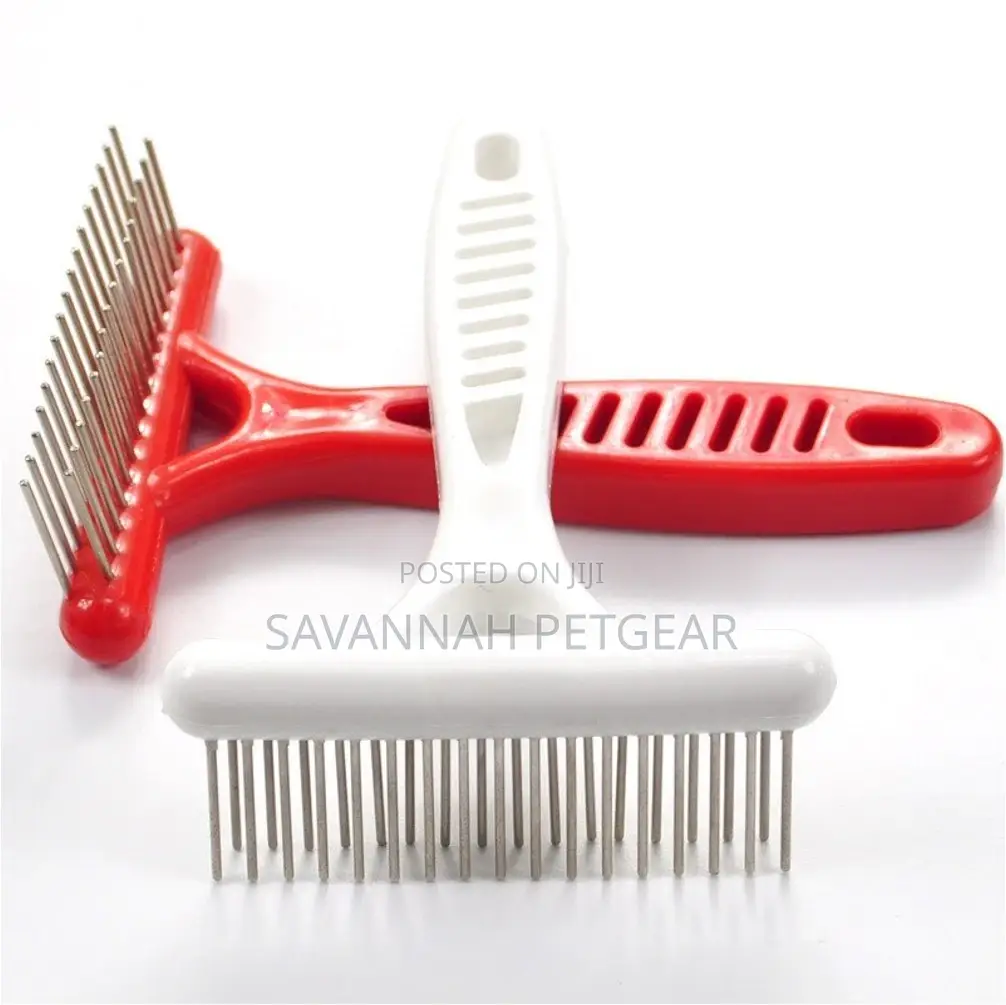 Double Row Undercoat Pet Rake for Cats and Dogs