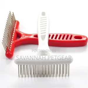Double Row Undercoat Pet Rake for Cats and Dogs
