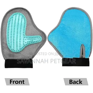 Gentle Deshedding Brush Grooming Glove for Dogs and Cats
