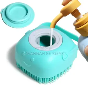 Shampoo Dispensing Massage Bathing Dog Cat Brush