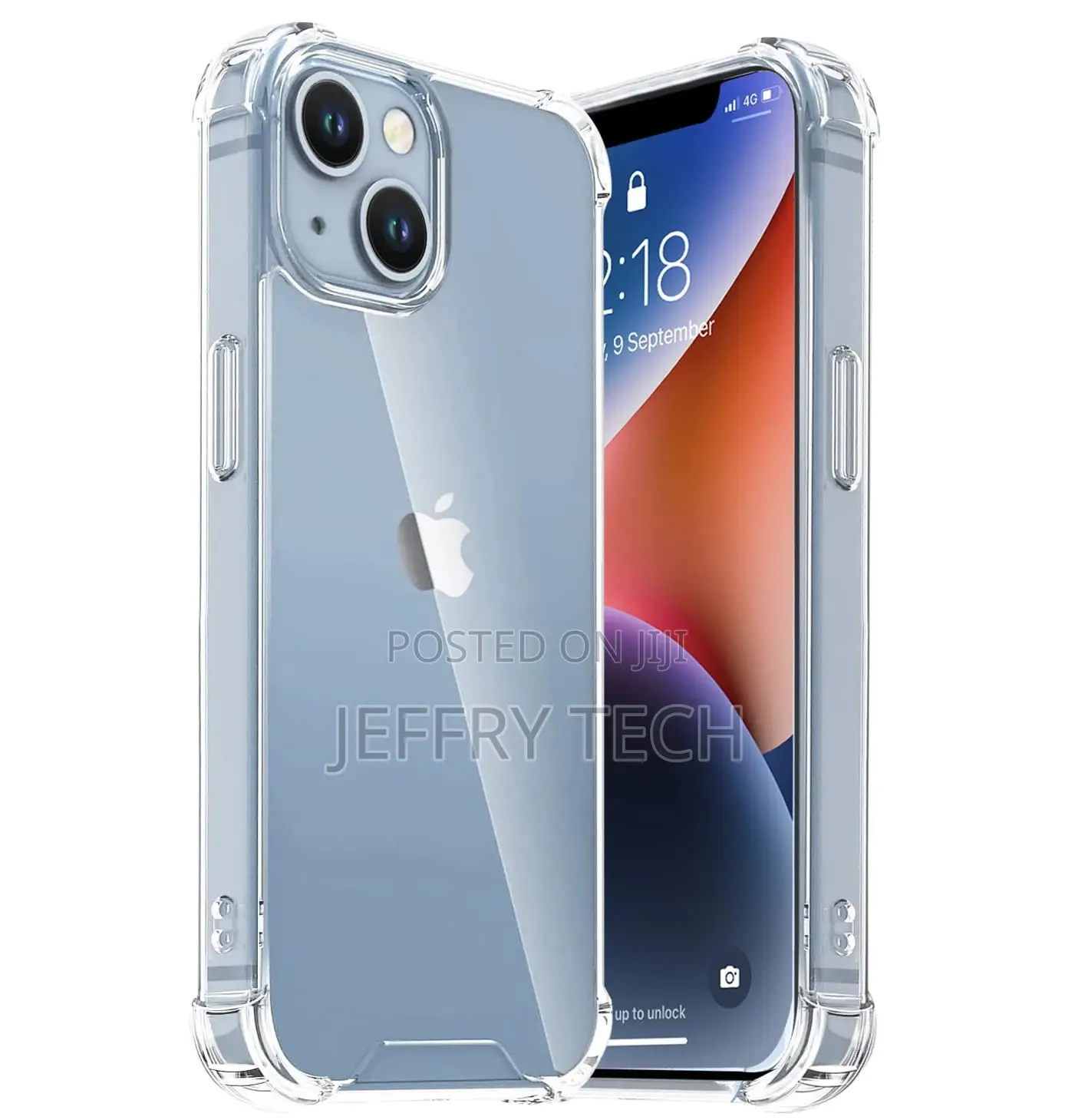 Transparent Hard Back Cover Case for iPhone 14 / iPhone 13
