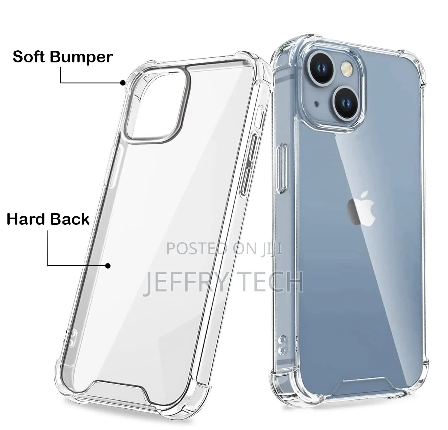 Transparent Hard Back Cover Case for iPhone 14 / iPhone 13