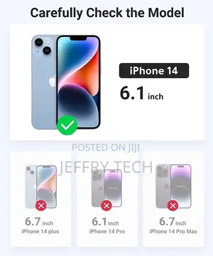 Transparent Hard Back Cover Case for iPhone 14 / iPhone 13